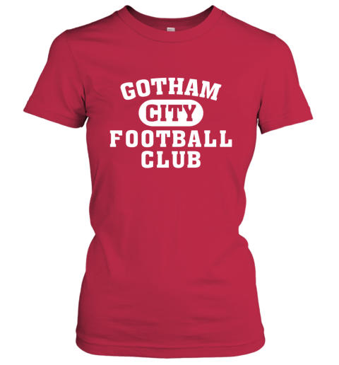 NEW YORK JETS GOTHAM CITY yule new york jets gotham city ladies t shirt 20 front red