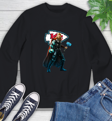 NFL Thor Avengers Endgame Football Kansas City Chiefs Sweatshirt 2