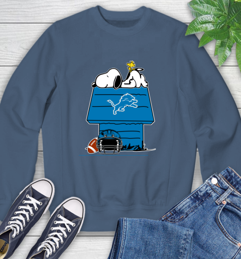 Detroit Lions NFL Football Snoopy Woodstock The Peanuts Movie Sweatshirt 7