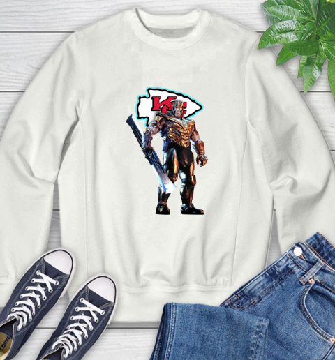 NFL Thanos Gauntlet Avengers Endgame Football Kansas City Chiefs Sweatshirt