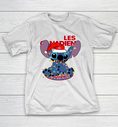 Montreal Canadiens NHL Hockey noel stitch Christmas T-Shirt