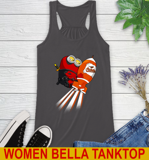 MLB Baseball Baltimore Orioles Deadpool Minion Marvel Shirt Racerback Tank 10