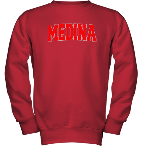192y medina oh ohio varsity style usa vintage sports youth sweatshirt 47 front red