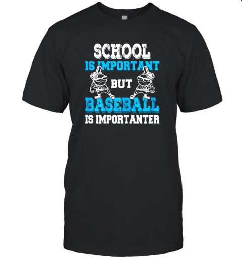 School is Important but Baseball Is Importanter Boys Unisex Jersey Tee