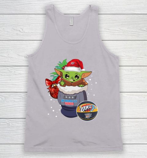 Oklahoma City Thunder Christmas Baby Yoda Star Wars Funny Happy NBA Tank Top 4