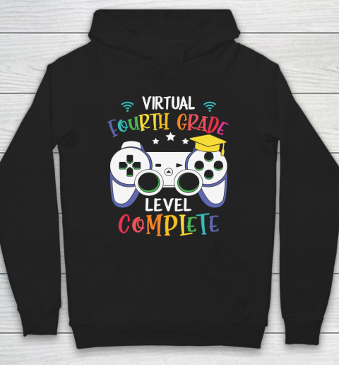 Back To School Shirt Virtual Fourth Grade level complete Hoodie
