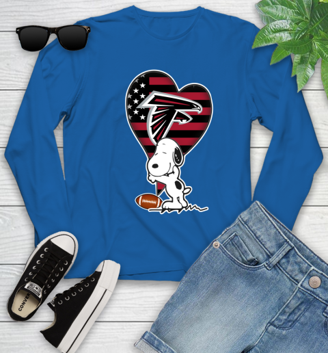 Atlanta Falcons NFL Football The Peanuts Movie Adorable Snoopy Youth Long Sleeve 9