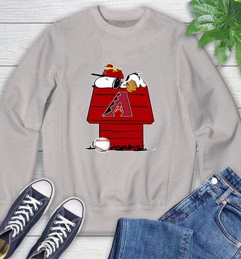 MLB Arizona Diamondbacks Snoopy Woodstock The Peanuts Movie Baseball T Shirt Sweatshirt 12