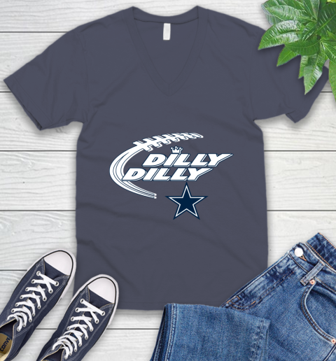 NFL Dallas Cowboys Dilly Dilly Football Sports V-Neck T-Shirt 9