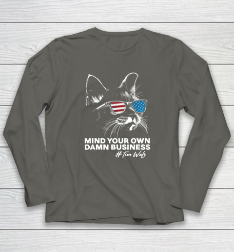 Mind Your Own Damn Business Harris Waltz Cat Lady Long Sleeve T-Shirt 4