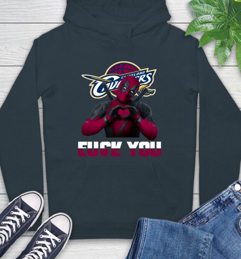 NBA Cleveland Cavaliers Deadpool Love You Fuck You Basketball Sports Hoodie 7