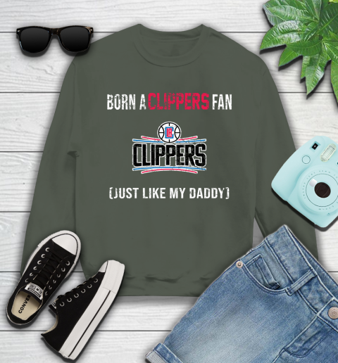 NBA LA Clippers Loyal Fan Just Like My Daddy Basketball Shirt Youth Sweatshirt 7