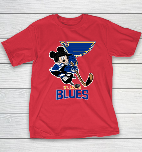 NHL St.Louis Blues Mickey Mouse Disney Hockey Youth T-Shirt 7