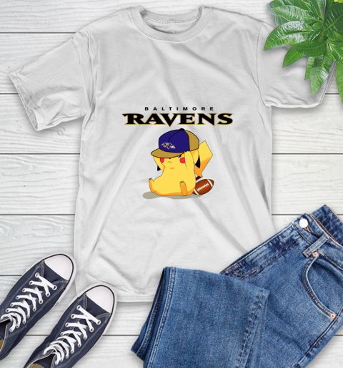 NFL Pikachu Football Sports Baltimore Ravens T-Shirt