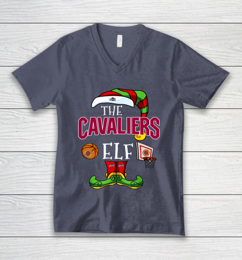 Cleveland Cavaliers Christmas ELF Funny NBA V-Neck T-Shirt 7