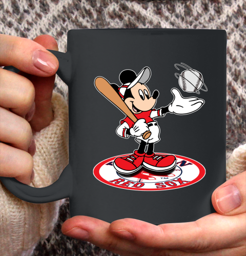 MLB Baseball Boston Red Sox Cheerful Mickey Disney Shirt Ceramic Mug 11oz