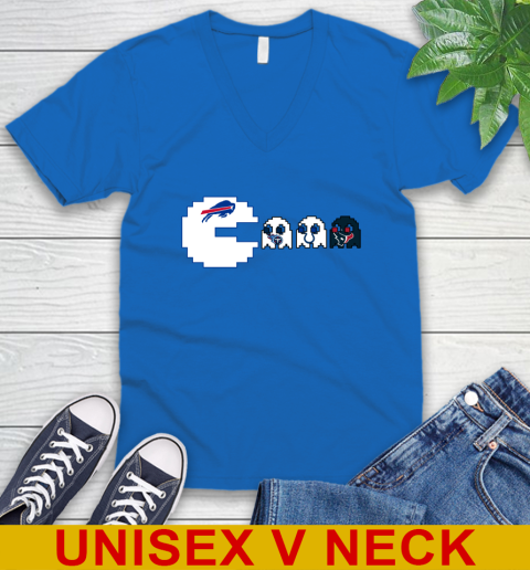 Buffalo Bills NFL Football Pac Man Champion V-Neck T-Shirt 6