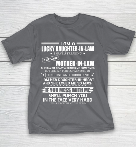 Lucky Daughter In Law Have A Freaking Awesome Mother In Law Youth T-Shirt 5