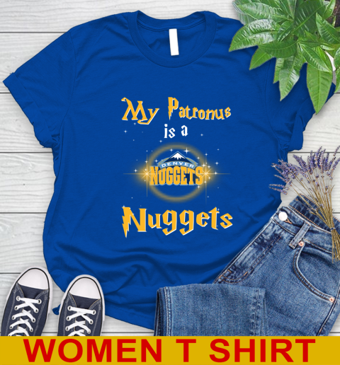 NBA Basketball Harry Potter My Patronus Is A Denver Nuggets Women's T-Shirt 10