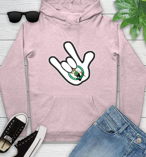 Boston Celtics NBA Basketball Mickey Rock Hand Disney Youth Hoodie 10