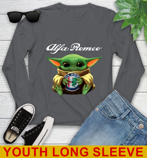 Star Wars Baby Yoda Hugs Alfa Romeo Car Shirt 125