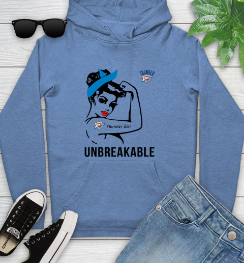 NBA Oklahoma City Thunder Girl Unbreakable Basketball Sports Youth Hoodie 8