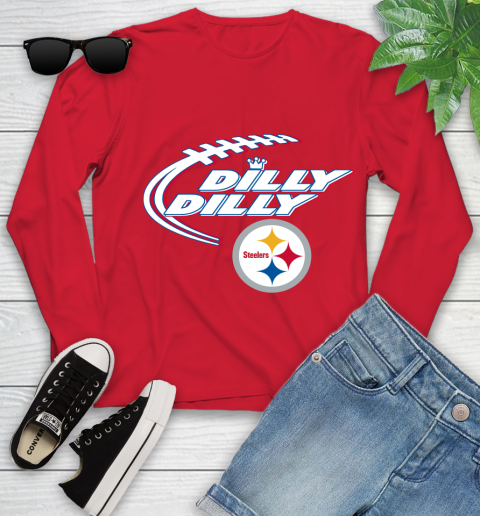 NFL Pittsburgh Steelers Dilly Dilly Football Sports Youth Long Sleeve 11