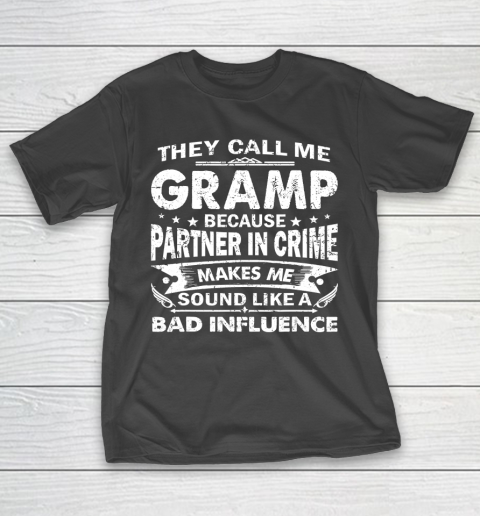 Father gift shirt Mens Funny They Call Me Gramp Distressed Father's Gift T Shirt T-Shirt