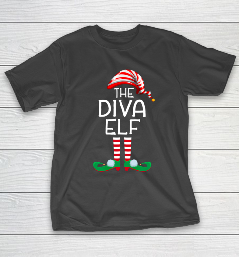 The Diva Elf Family Matching Group Christmas Gift Mom Wife T-Shirt