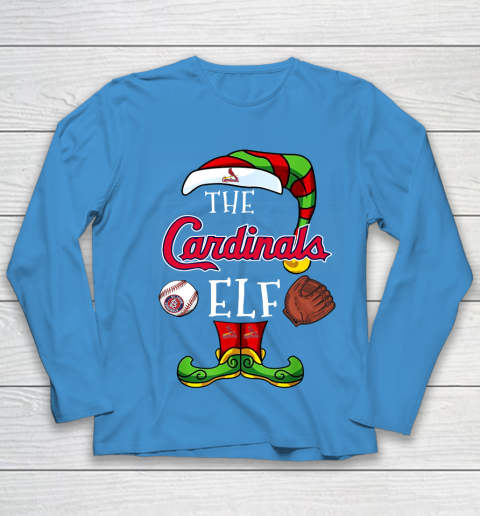 St.Louis Cardinals Christmas ELF Funny MLB Youth Long Sleeve 5