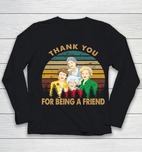Thank you vintage retro the Golden Girls Rose Dorothy Blanche Youth Long Sleeve