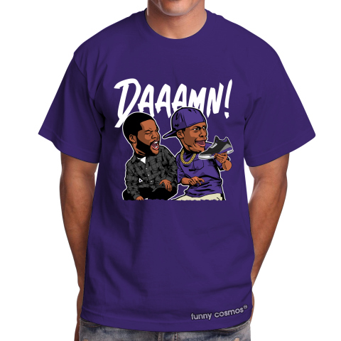 Air Jordan 3 Court Purple Matching Sneaker Tshirt Daaamn Meme 2 Purple and Black Jordan Shirt