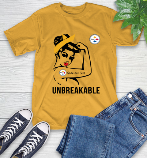 NFL Pittsburgh Steelers Girl Unbreakable Football Sports T-Shirt 2