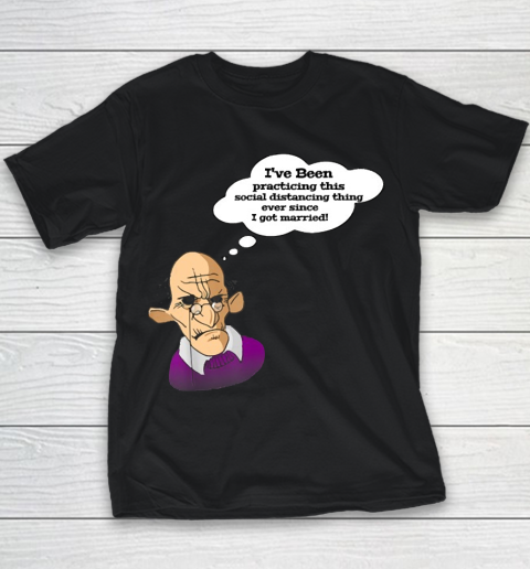Grandpa Funny Gift Apparel  Funny Grumpy Grandpa Social Distancing Joke Youth T-Shirt