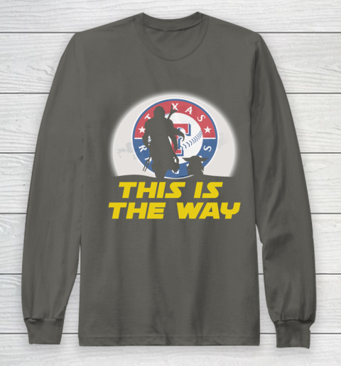 Texas Rangers MLB Baseball Star Wars Yoda And Mandalorian This Is The Way Long Sleeve T-Shirt 5
