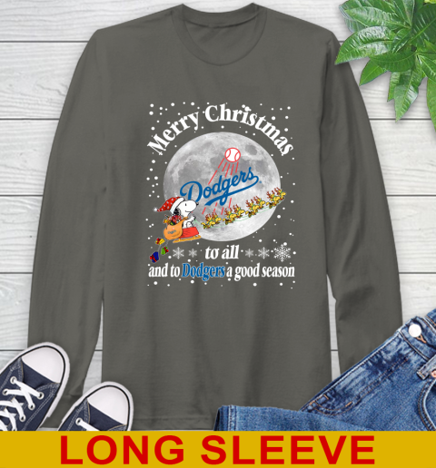 Los Angeles Dodgers Merry Christmas To All And To Dodgers A Good Season MLB Baseball Sports Long Sleeve T-Shirt 10