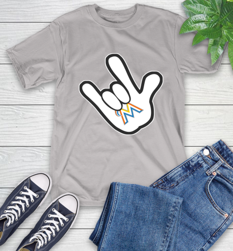 Miami Marlins MLB Baseball Mickey Rock Hand Disney T-Shirt 12