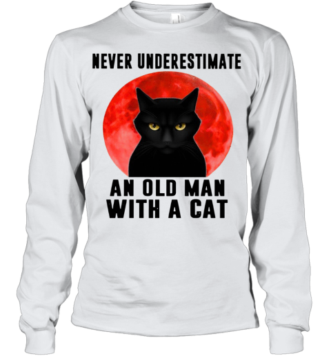 Never Underestimate An Old Man With A Cat Youth Long Sleeve