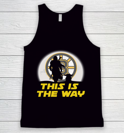 Boston Bruins NHL Ice Hockey Star Wars Yoda And Mandalorian This Is The Way Tank Top