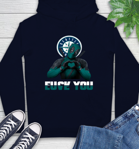 MLB Seattle Mariners Deadpool Love You Fuck You Baseball Sports Hoodie 3