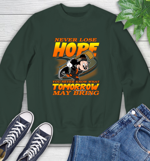 Anaheim Ducks NHL Hockey ootball Mickey Disney Never Lose Hope Sweatshirt 12