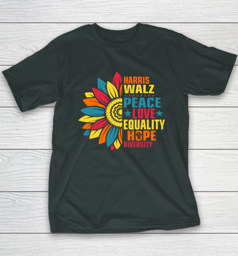 Equality Hope Diversity Kamala Harris Waltz Peace Love Youth T-Shirt 3