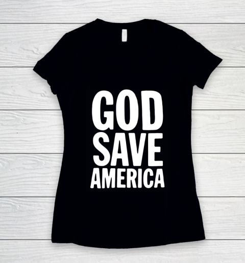 God Save America Women's V-Neck T-Shirt