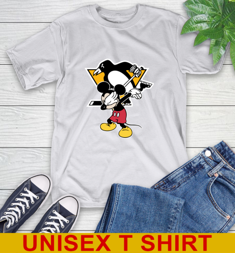 Pittsburgh Penguins NHL Hockey Dabbing Mickey Disney Sports T-Shirt 12