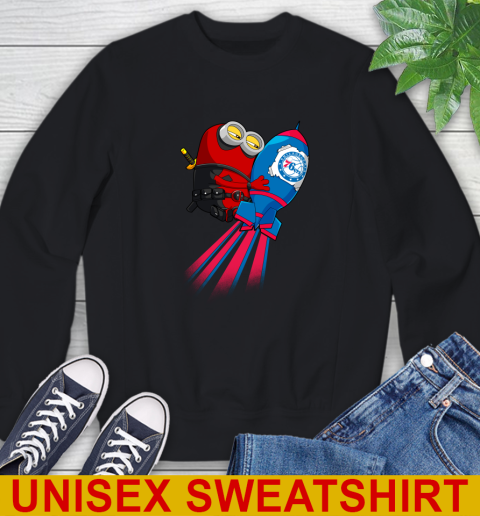NBA Basketball Philadelphia 76ers Deadpool Minion Marvel Shirt Sweatshirt
