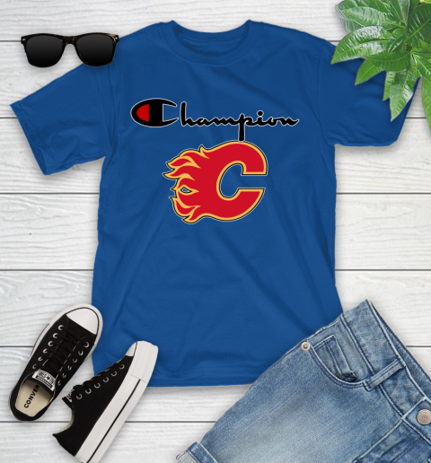NHL Hockey Calgary Flames Champion Shirt Youth T-Shirt 6