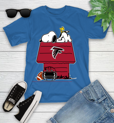 Atlanta Falcons NFL Football Snoopy Woodstock The Peanuts Movie Youth T-Shirt 9
