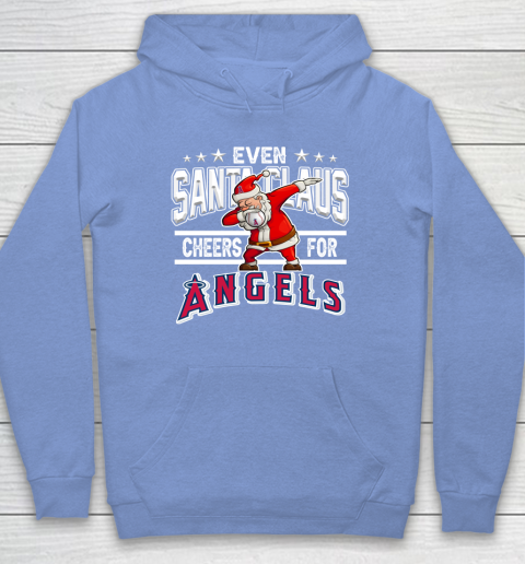 Los Angeles Angels Even Santa Claus Cheers For Christmas MLB Hoodie 8