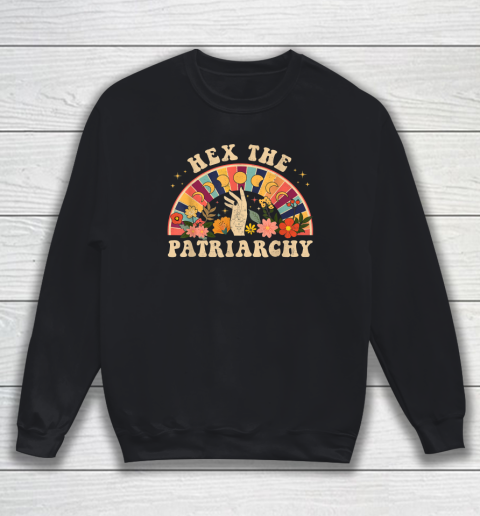 Feminist Witch Hex The Patriarchy Halloween Witch Vibes Sweatshirt