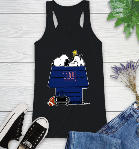 New York Giants NFL Football Snoopy Woodstock The Peanuts Movie Racerback Tank 2